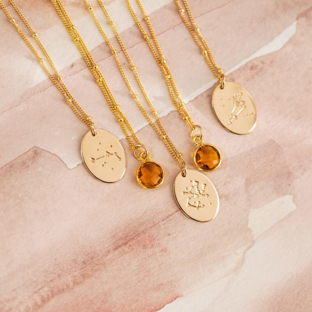 Gemini Bohemian Zodiac Astrology Charm Necklace - Picture 4 of 14